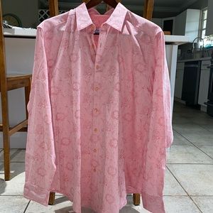 Robert Graham Button Up Pink Flannel (Size: XLT)